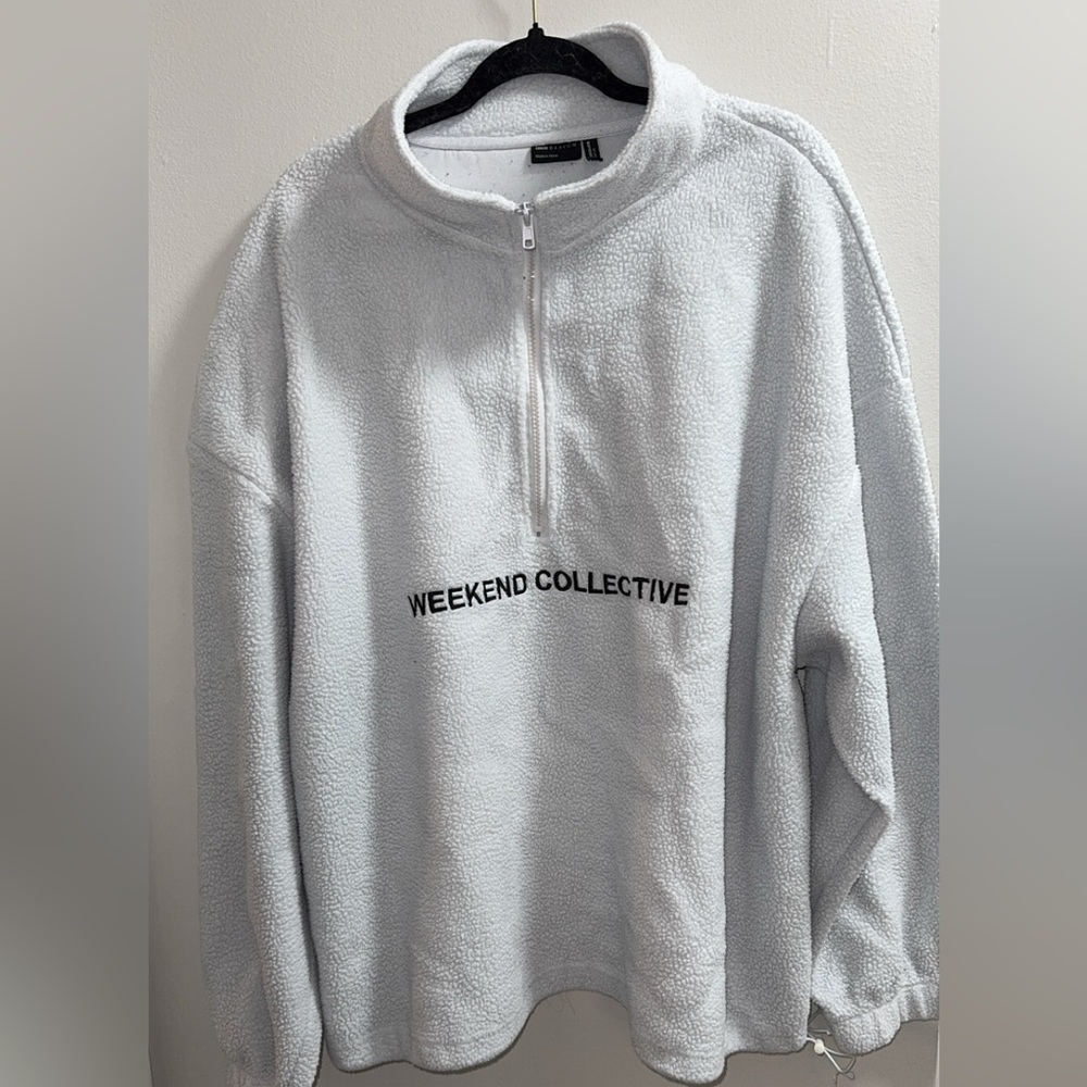 Plus size weekend collective quarter zip sweater